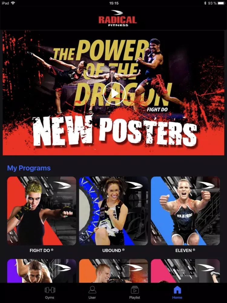 ภาพหน้าจอของ Radical Fitness Mobile iPad 