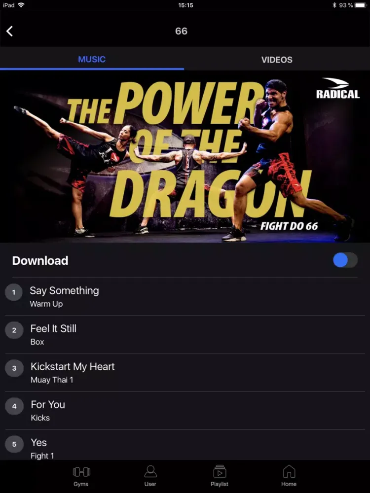 ภาพหน้าจอของ Radical Fitness Mobile iPad 