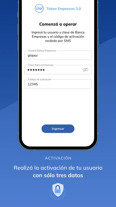 Ảnh chụp màn hình của Link Token Empresas 3.0
