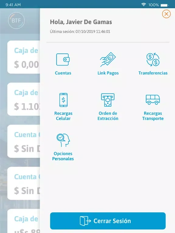 Tangkapan skrin BTF App iPad 