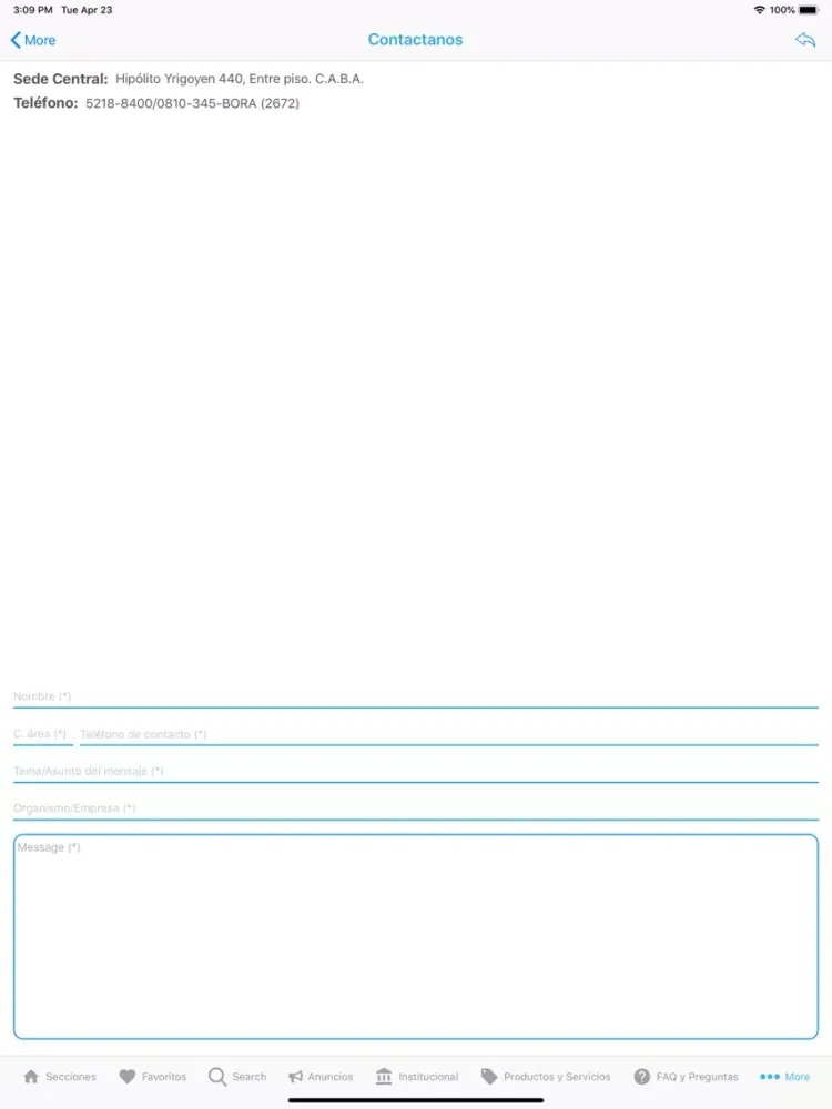 Ảnh chụp màn hình của Boletín Oficial de Argentina iPad 