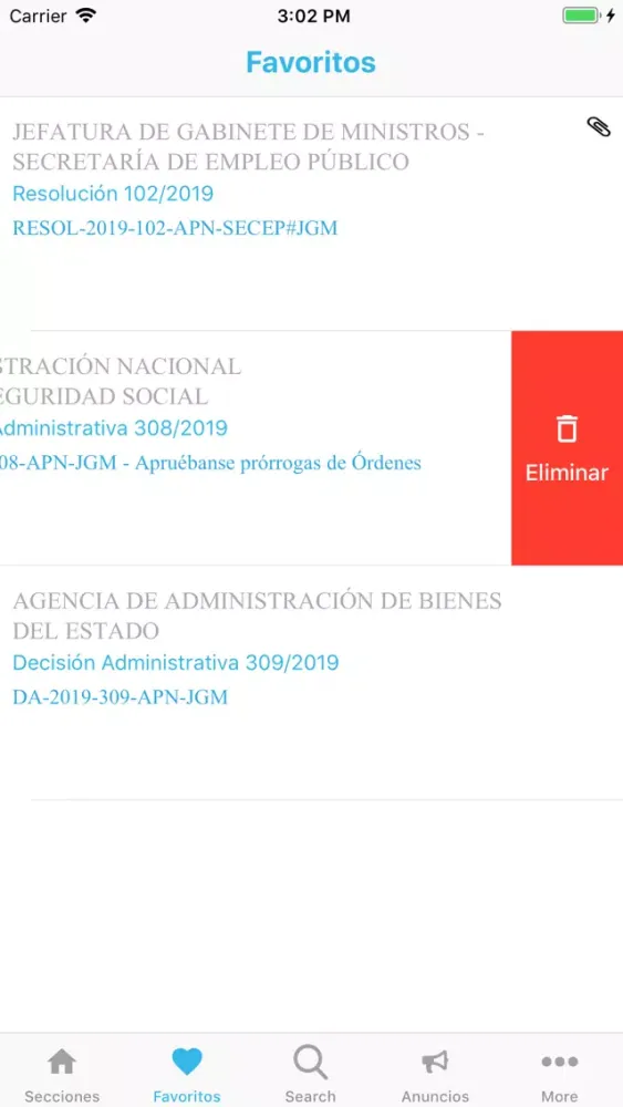 Ảnh chụp màn hình của Boletín Oficial de Argentina