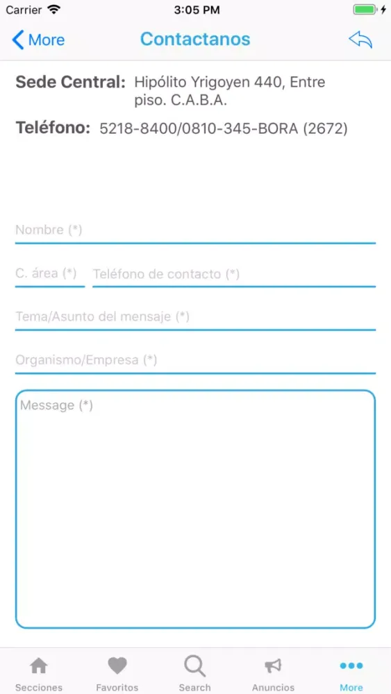 Ảnh chụp màn hình của Boletín Oficial de Argentina