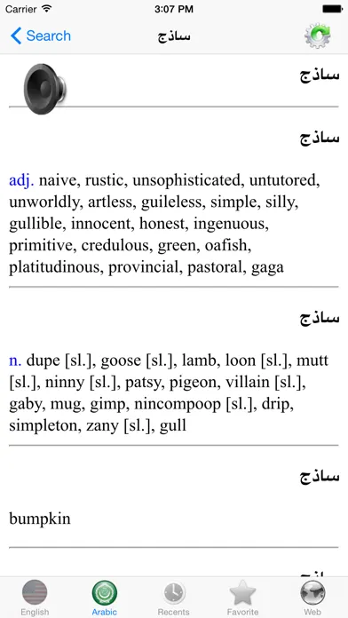 Arabic indispensable dictionary Screenshots