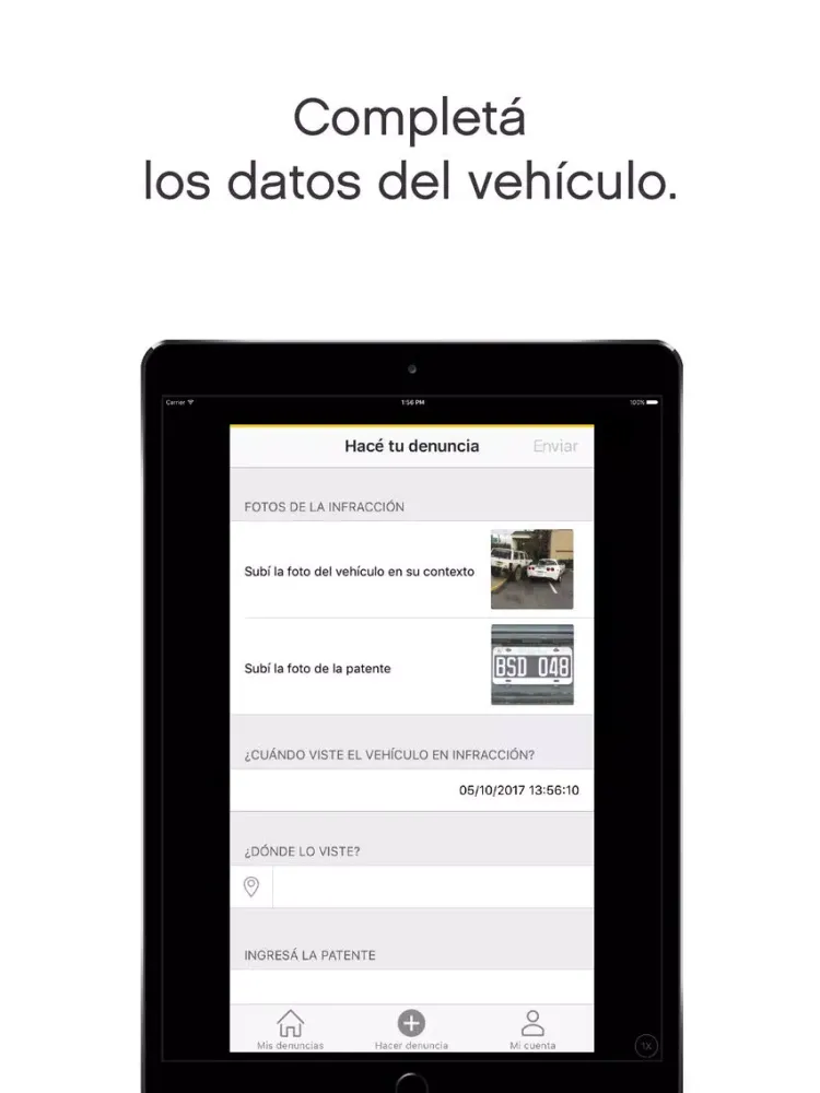 BA Denuncia Vial iPad  Screenshots