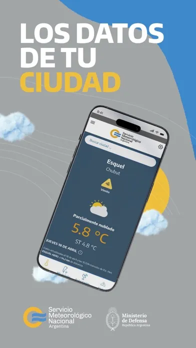 Tangkapan layar SMN: Tiempo y Pronóstico