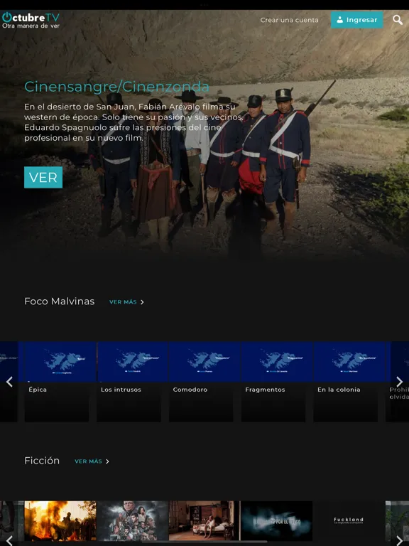 OctubreTV iPad  Screenshots