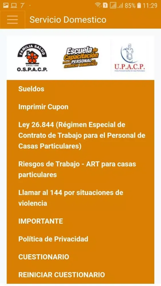 OSPACP, Obra Social Servicio D Screenshots