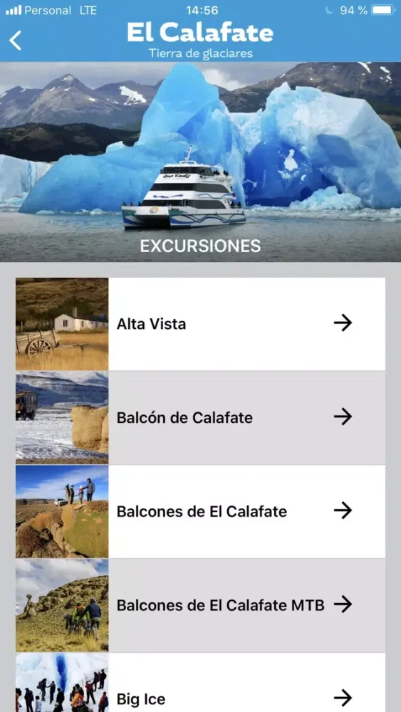 Tangkapan layar El Calafate