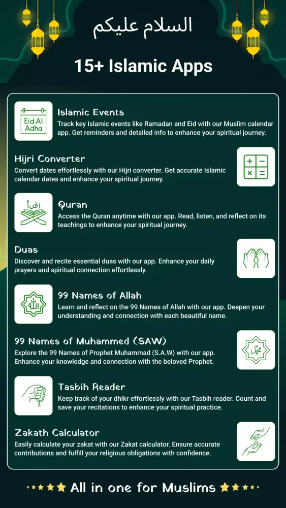 Muslim Calendar Prayer Times Screenshots