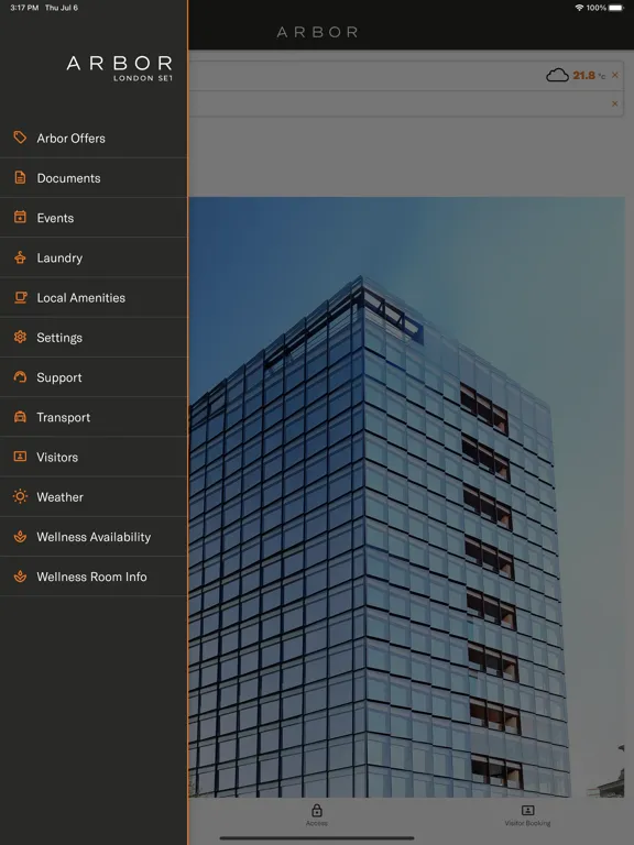 Tangkapan layar Arbor London SE1 iPad 