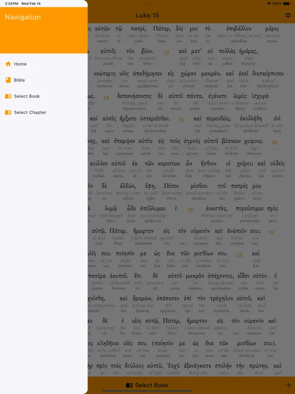 Capturas de pantalla de Interlinear Bible iPad 
