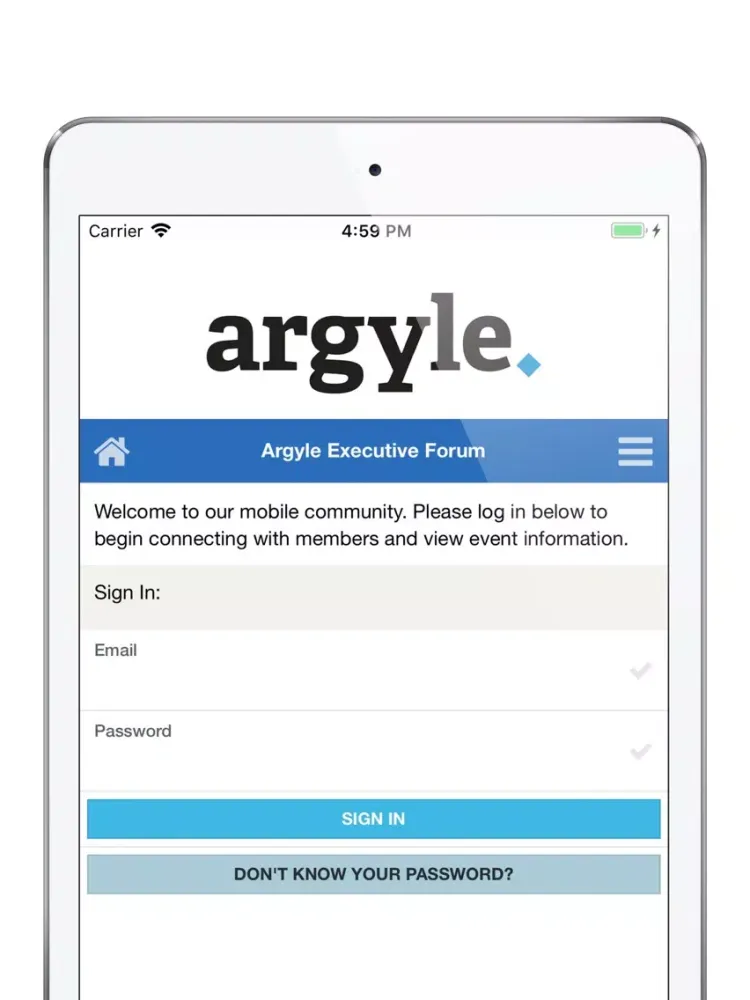 Argyle Executive Forum iPad 应用截图