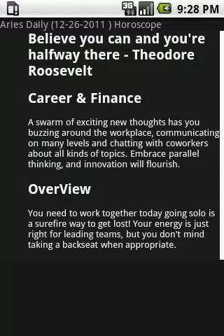 Aries horoscope Screenshots