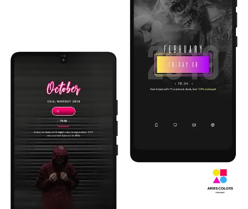 Ảnh chụp màn hình của ARIES COLORS KWGT