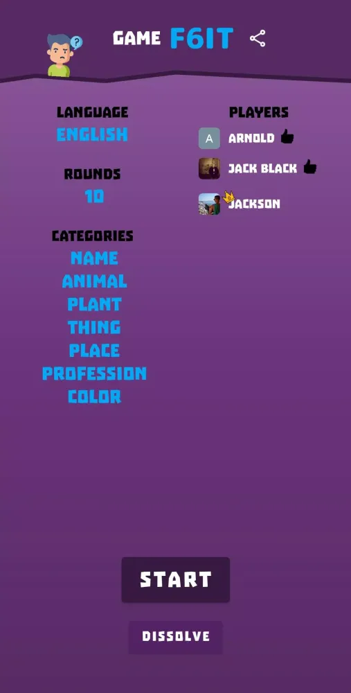 Name Place Animal Thing Screenshots
