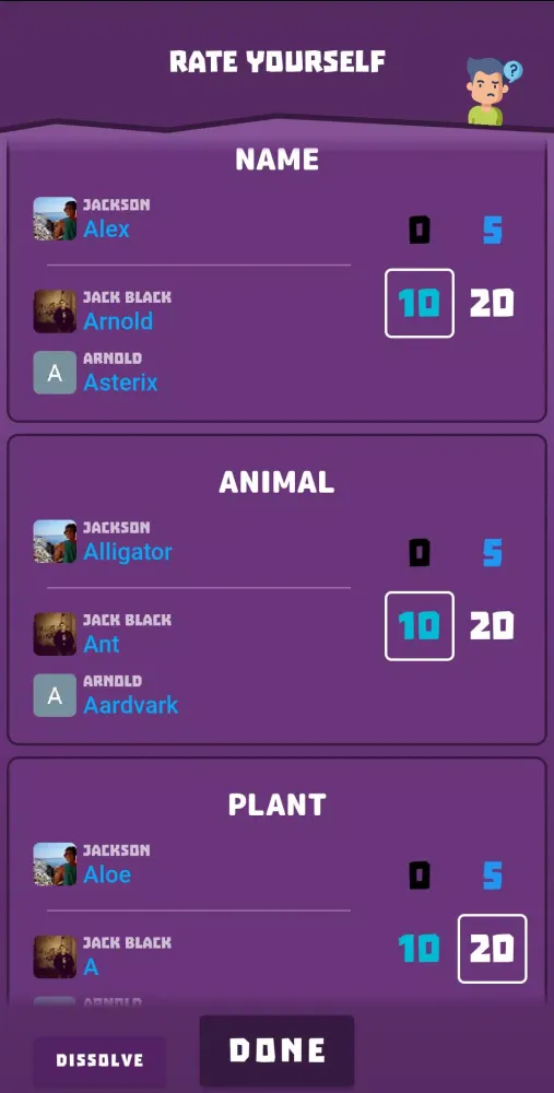 Name Place Animal Thing Screenshots