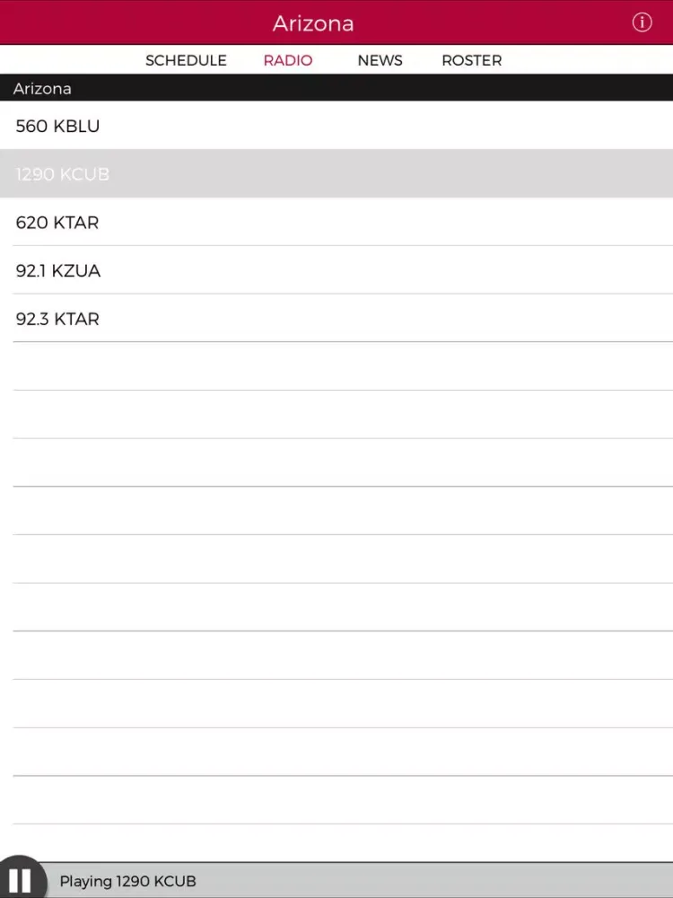 Screenshot di Arizona Football Radio & Live Scores iPad 
