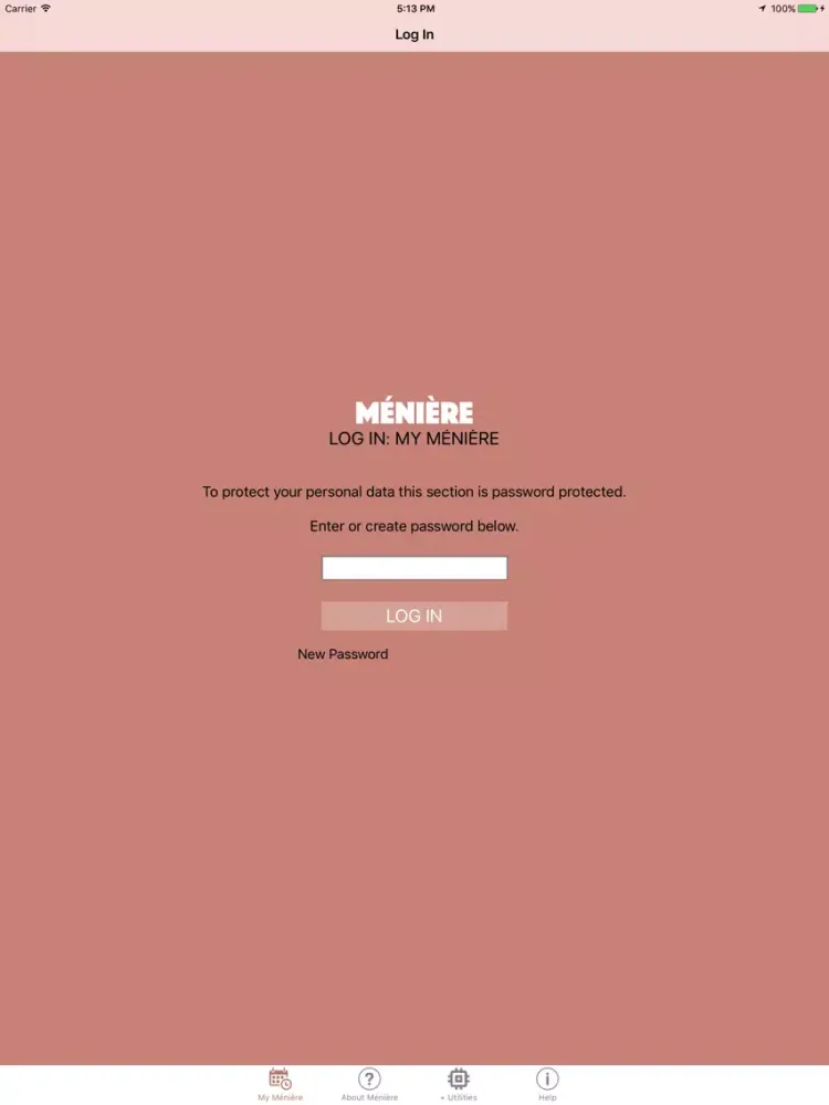 Tangkapan layar Meniere iPad 