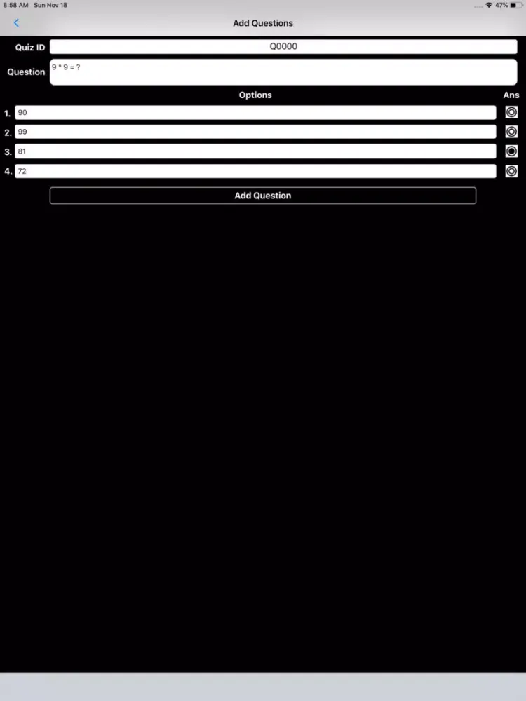 V Quiz iPad 应用截图
