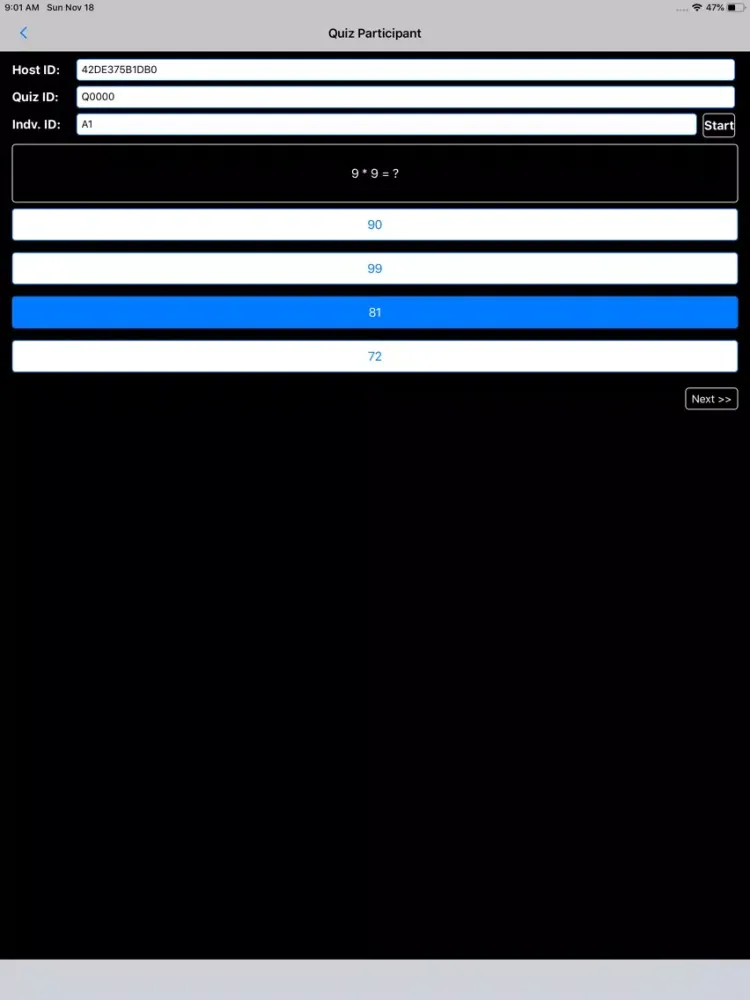 V Quiz iPad 应用截图