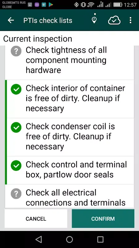 arl Reefer Container PTI 스크린샷