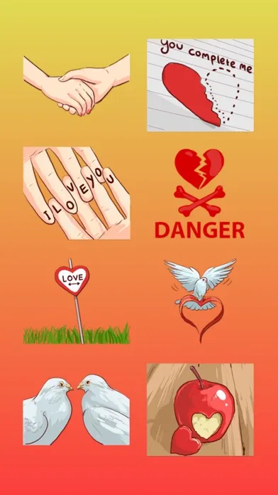 Tangkapan skrin All about love Stickers