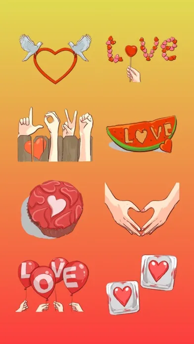 Tangkapan skrin All about love Stickers