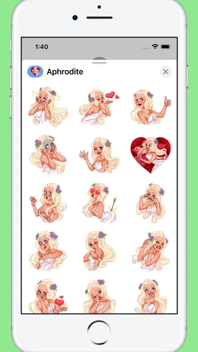 ภาพหน้าจอของ Aphrodite Love Stickers
