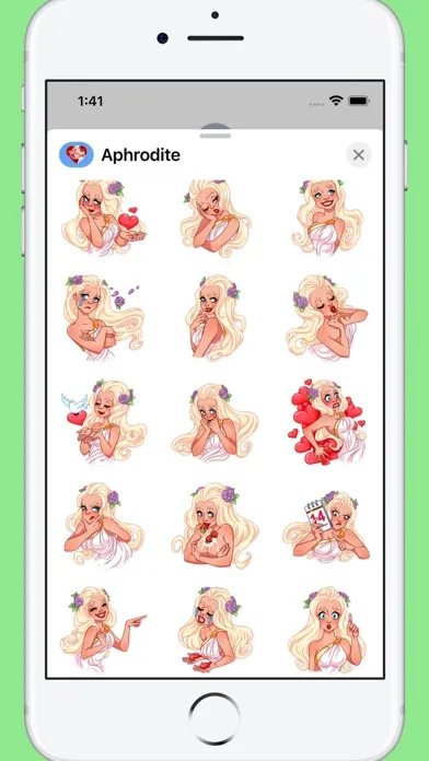ภาพหน้าจอของ Aphrodite Love Stickers