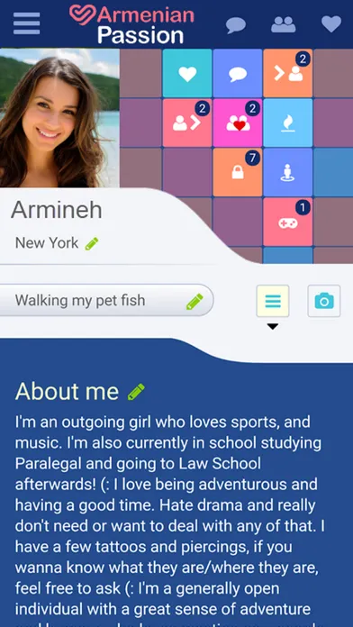 Tangkapan skrin Armenian Passion - Dating Site