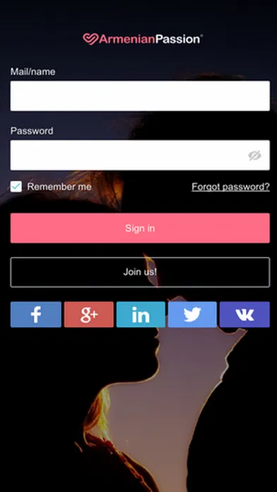 Tangkapan skrin Armenian Passion - Dating Site
