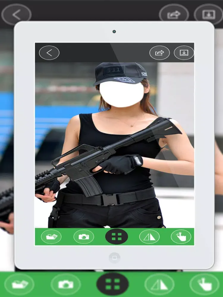 Скриншоты Army Photo Suit- New Photo Montage With Own Photo Or Camera iPad 