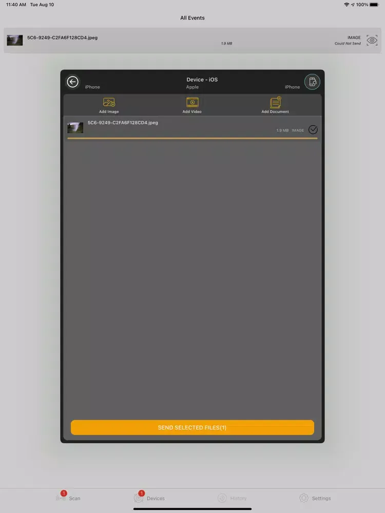 Zrzuty ekranu Wi-Fi Drop iPad 