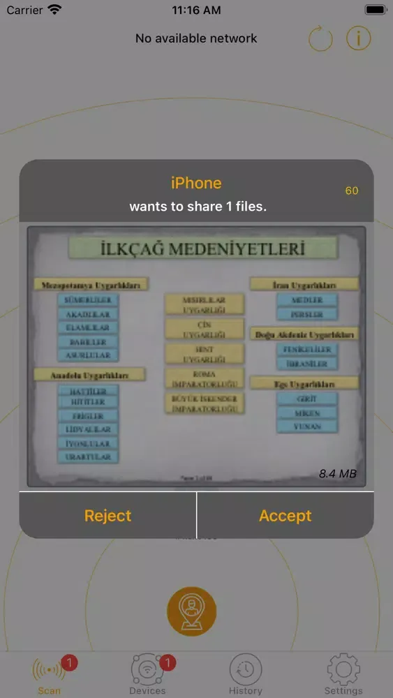 Zrzuty ekranu Wi-Fi Drop