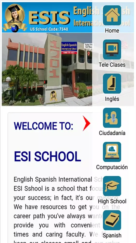 Zrzuty ekranu ESI School