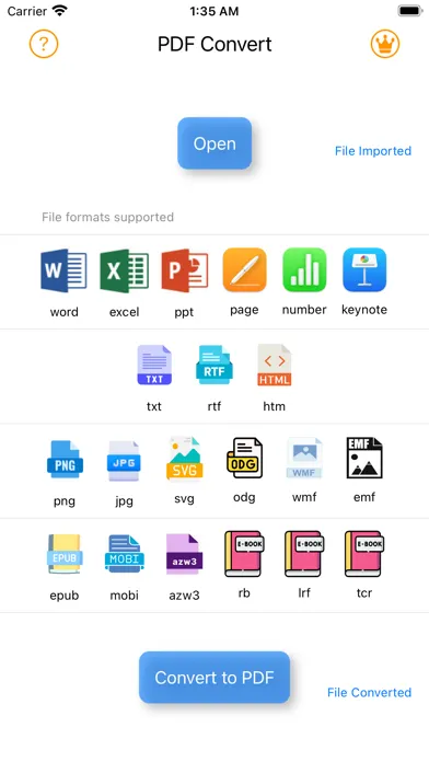 PDF File  Convert سکرین شاٹس
