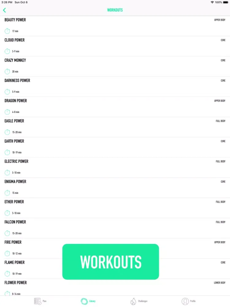 Fitty Workouts iPad  スクリーンショット