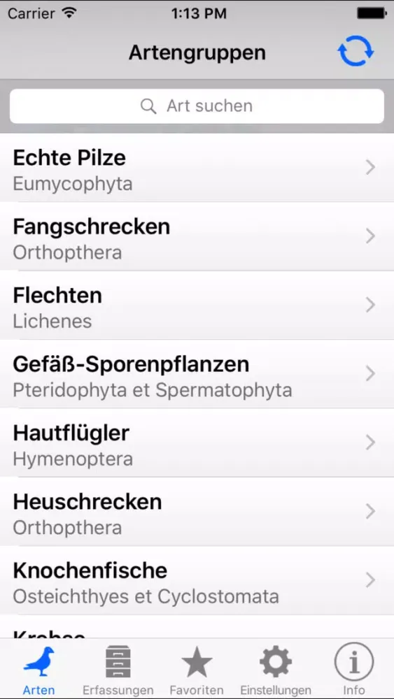 ArtenFinder Screenshots