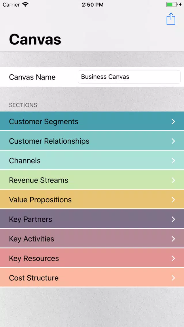 Business Canvas Remote Screenshots