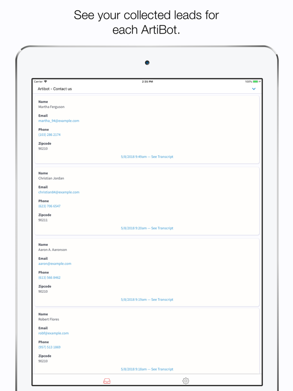 ArtiBot.ai iPad  سکرین شاٹس