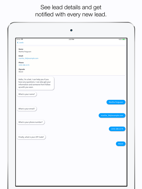 ArtiBot.ai iPad  سکرین شاٹس