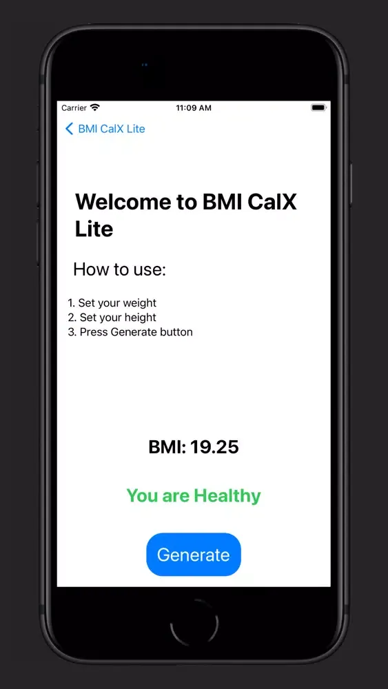 BMI CalX Lite স্ক্রিনশট