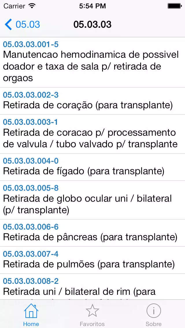 Procedimentos SUS Screenshots