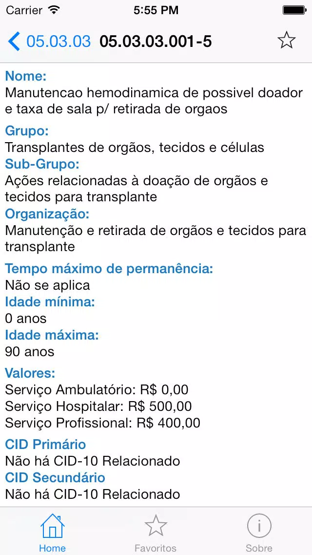Procedimentos SUS Screenshots