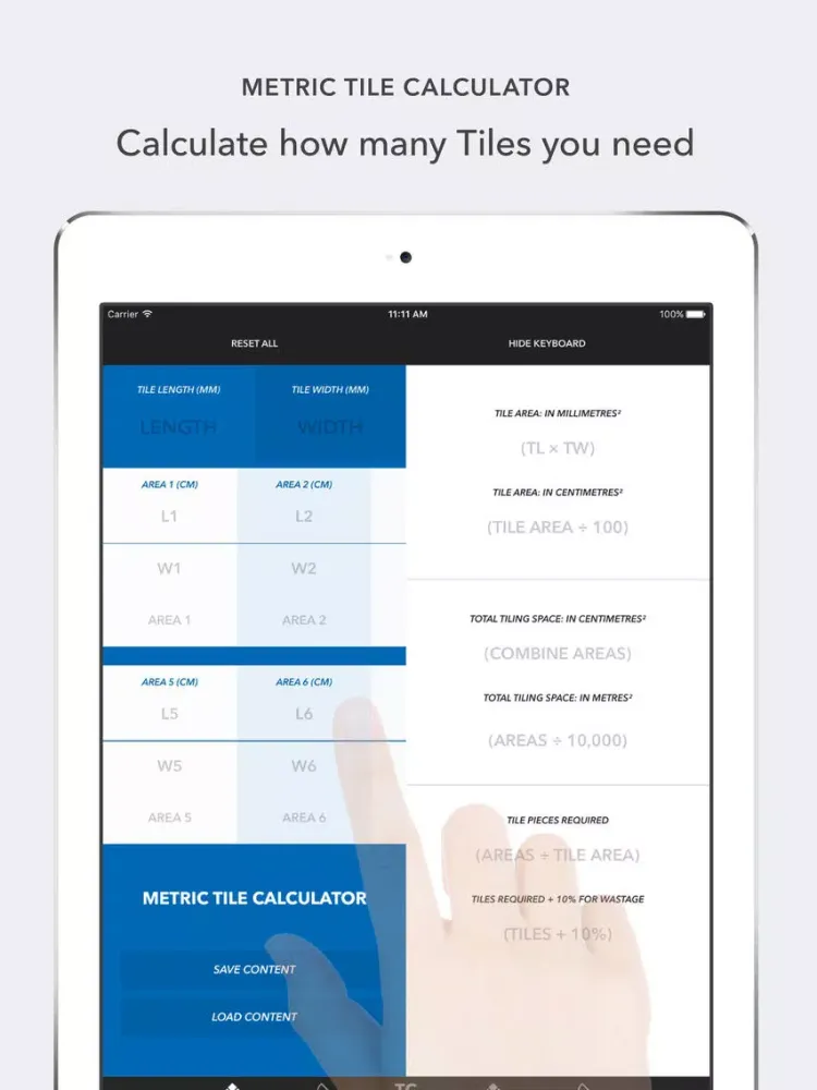 Captures d'écran de Tile Calculator 2019 iPad 