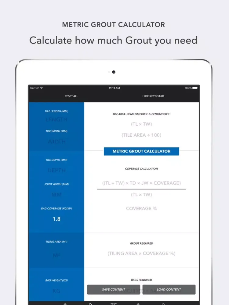 Captures d'écran de Tile Calculator 2019 iPad 