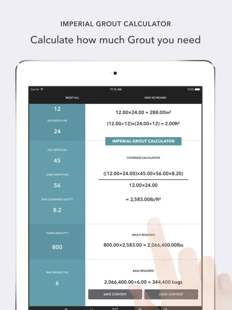 Captures d'écran de Tile Calculator 2019 iPad 