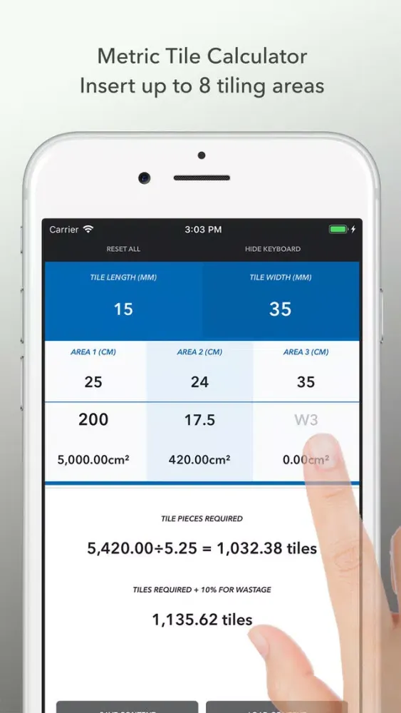 Captures d'écran de Tile Calculator 2019