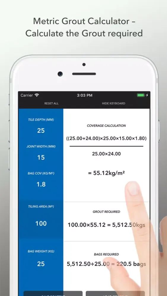 Captures d'écran de Tile Calculator 2019